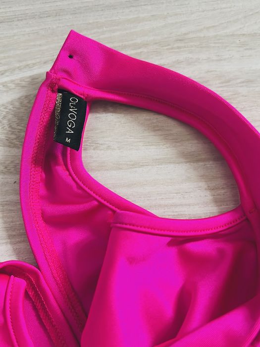 Kombinezon fuksja dopasowany długi Ola voga lycra M 38