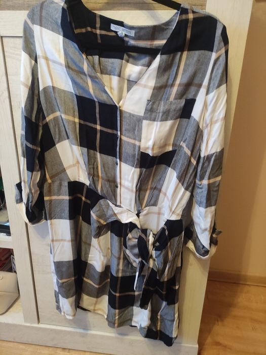 Sukienka bawełniana w kratkę