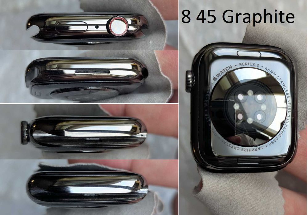 Stainless Steel рамка корпус заднє скло Apple Watch 4 44 6 40 7 8 45