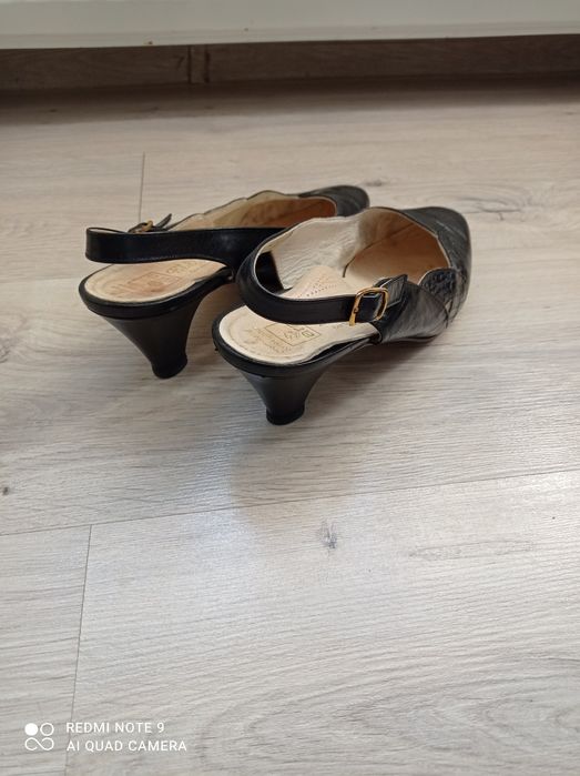 Buty czólenka skórzane ARA 37 czarne + druga para Gabor gratis