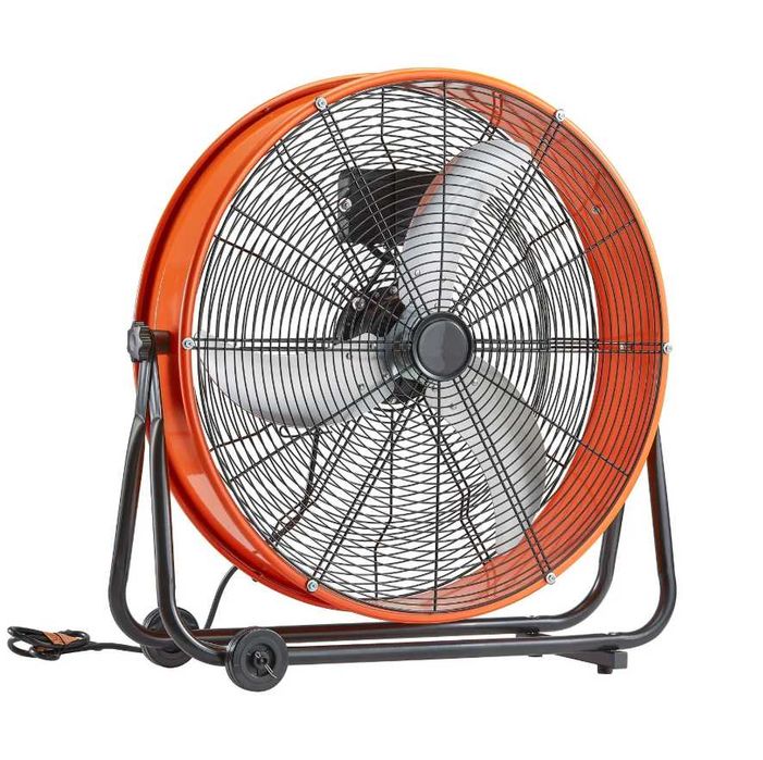 Ventilador de Tambor, Ventilador de Chão, Ventilador Industrial de Chão Inclinável para Armazém, Oficina, Fábrica