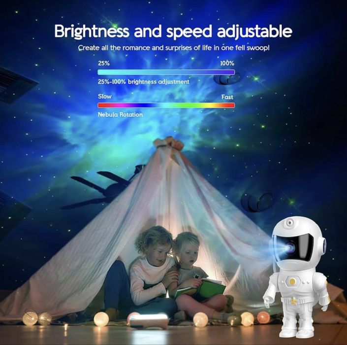 Projektor led gwieździstego nieba, astronauta