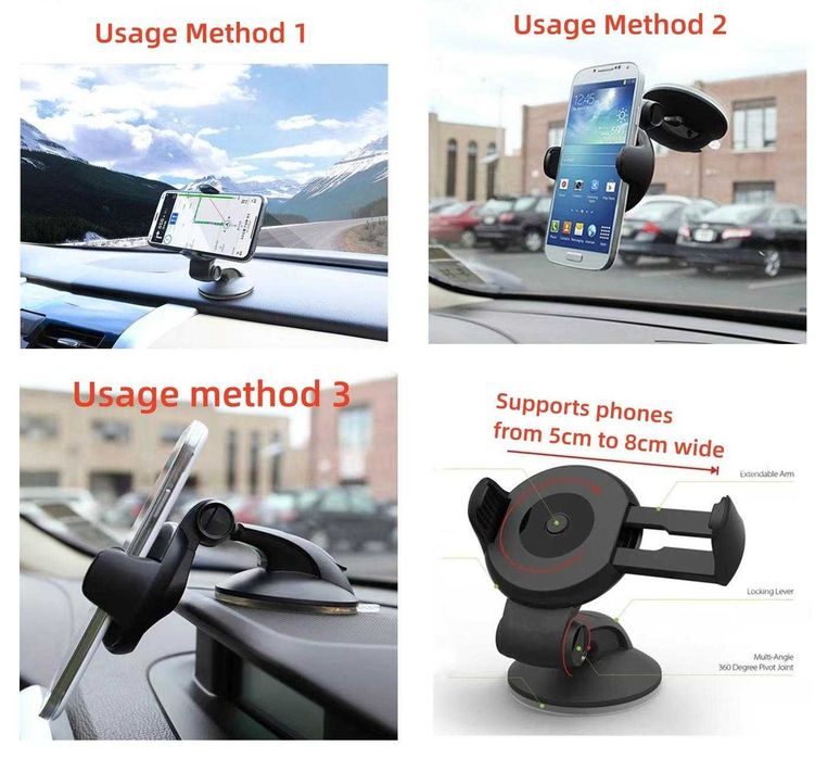 Suporte de Telemóvel para Carro (3 diferentes)