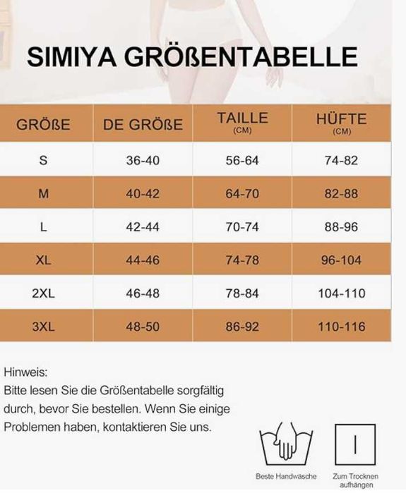 SIMIYA majtki modelujące XXL | wysoki stan | kontrola brzucha | beżowe