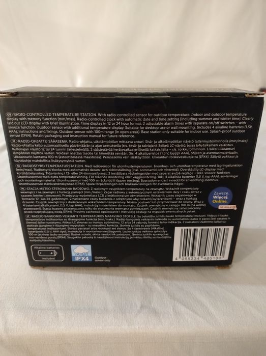 Stacja pogody sterowana radiowo Auriol czarna