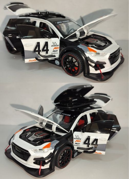 Audi RS6 Avant Rally модель 1:24 CHE ZHI Металл звук свет.