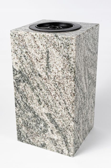 ekskluzywny wazon granitowy na grób wazon na pomnik (verde marina) 28cm