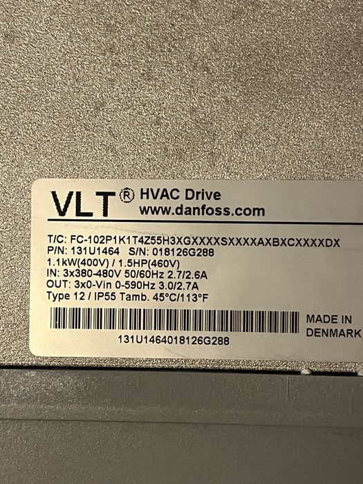 Falownik Danfoss VLT HVAC Drive