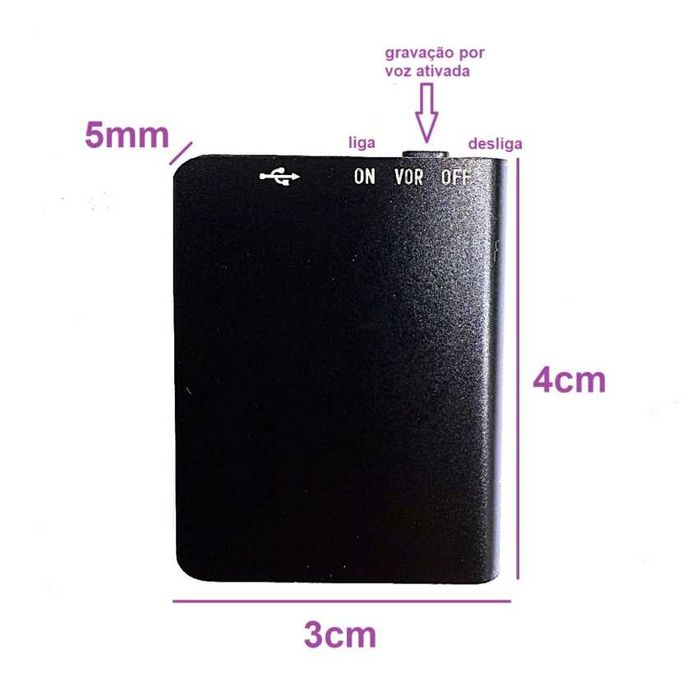 GRAVADOR 8 GB MULTIFUNCIONAL COM CANCELAMENTO DE RUÍDO INTELIGENTE