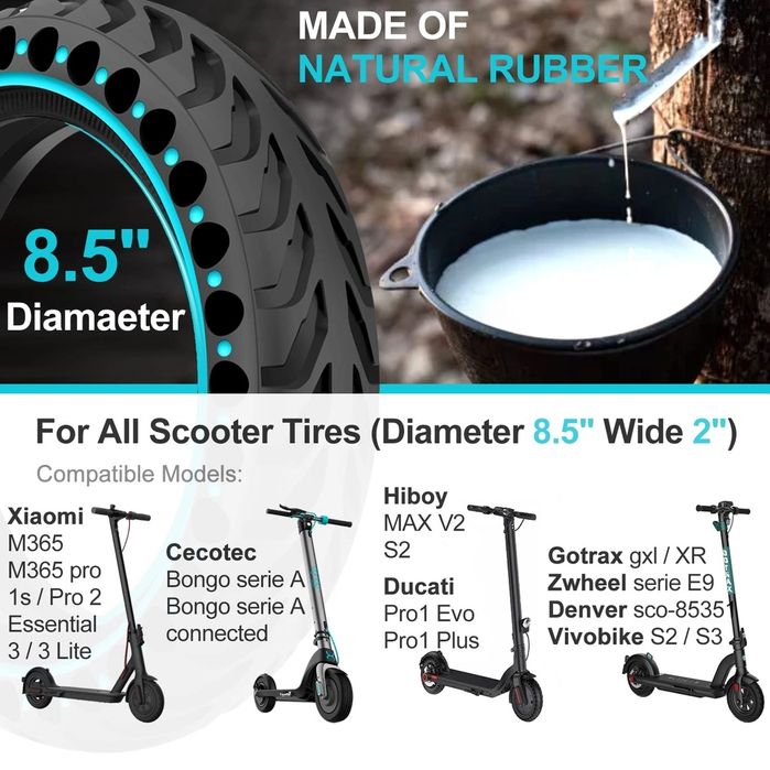 2 Pneus Scooter Elétrica 8.5