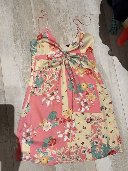 Zara | Коротка різнокольорова атласна сукня