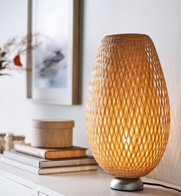 Vendo candeeiro de mesa bambu ikea
