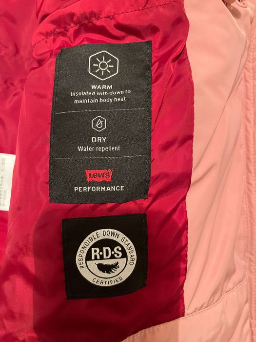 Kurtka puchowa pudrowy róż Levis S