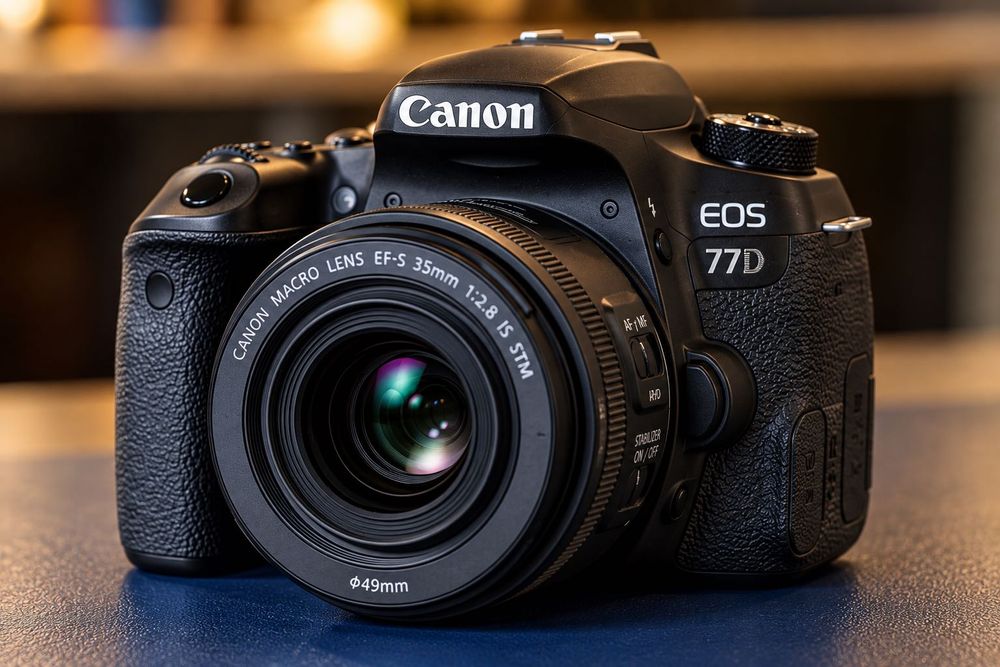 Canon EOS 77D + EF-S 35mm f/2.8 Macro IS STM | Excelente Estado