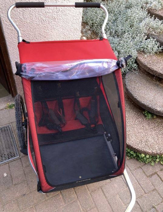 Przyczepka rowerowa Thule dla 2 dzieci.