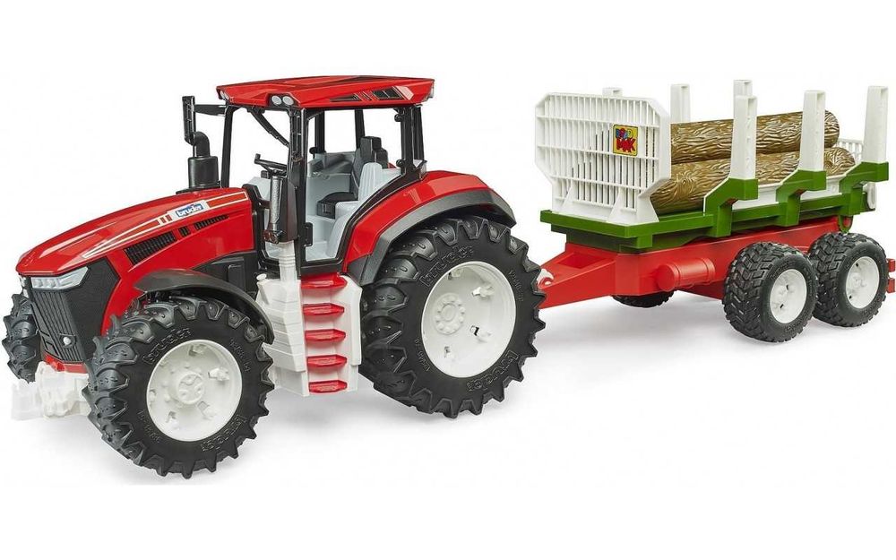 Трактор ROADMAX з причепом та колодами Bruder ( Брудер) 03453