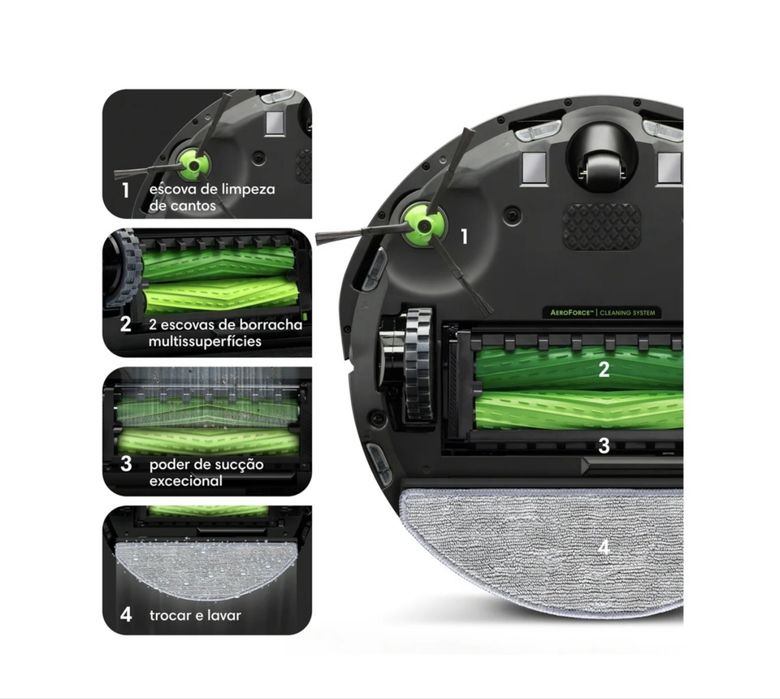 Aspirador Robô IROBOT Roomba Combo I5 Cinzento texturizado