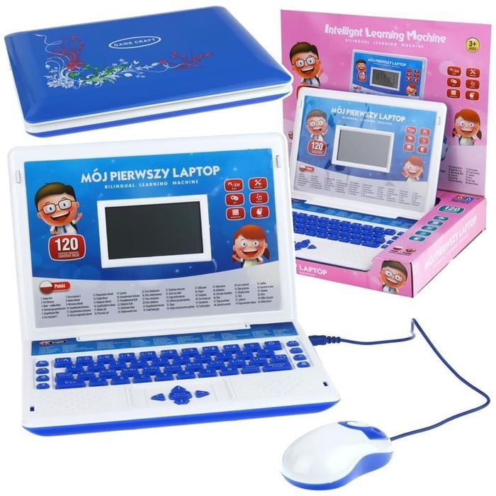 Laptop Interaktywny Edukacyjny Komputer Dla Dzieci Pl/Ang 120 Opcji