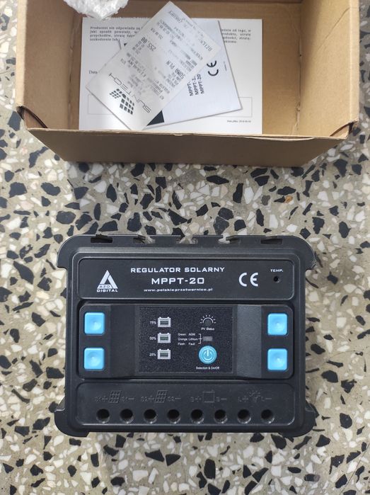 Regulator Ładowania Kontroler Solarny MPPT 12/24V 20A