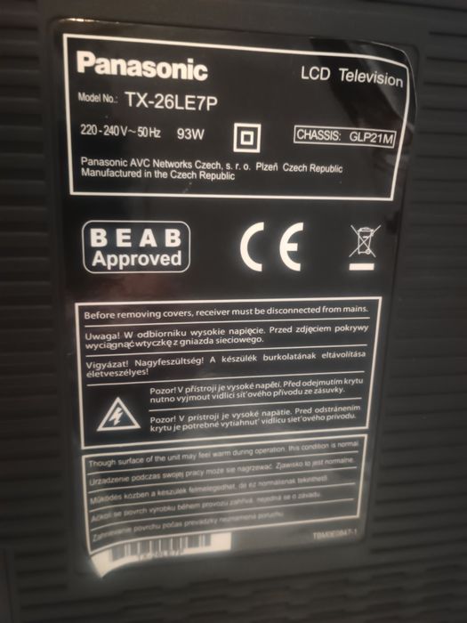 Ekran telewizora Panasonic TX-26LE7P