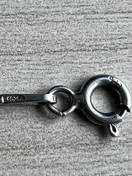 Срібний браслет з камінцем 20 см.