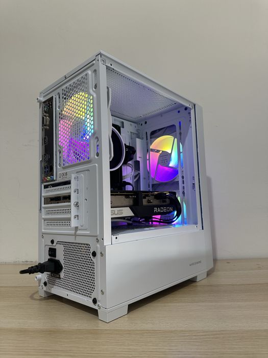 Torre Gaming Branca RGB | Ryzen 5 + RX 6600 XT