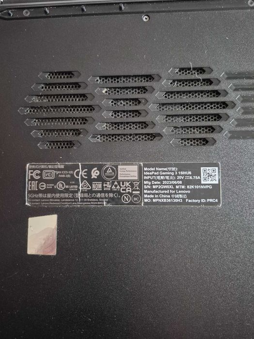 Computador Lenovo IdeaPad Gaming 3 15IHU6