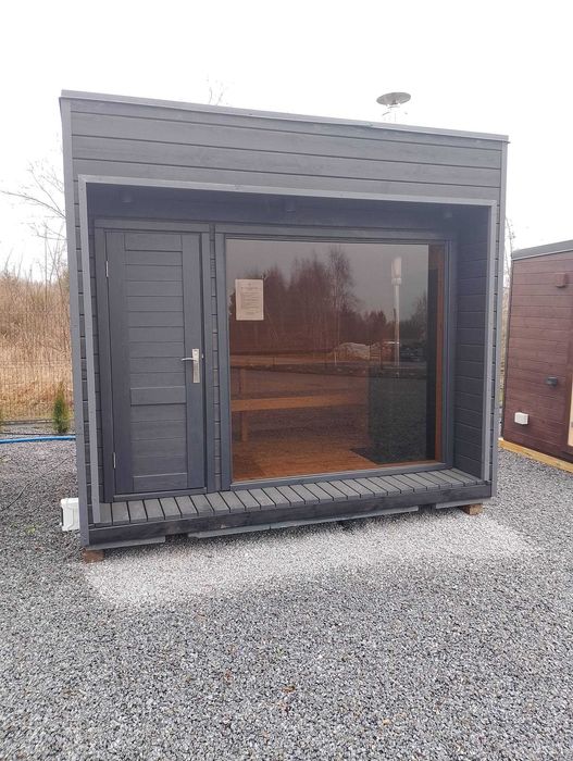 Sauna Ogrodowa 3,1x2,7 m z panoramicznym oknem