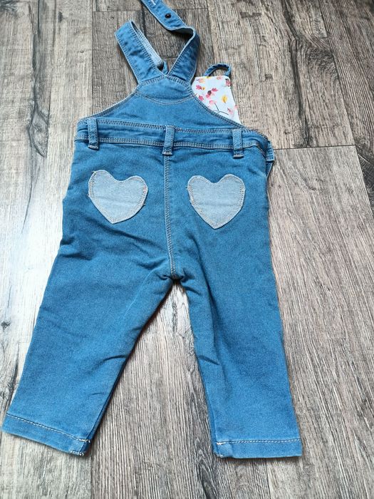 Spodnie jeansowe ogrodniczki Pepco jak nowe - rozm. 74 cm