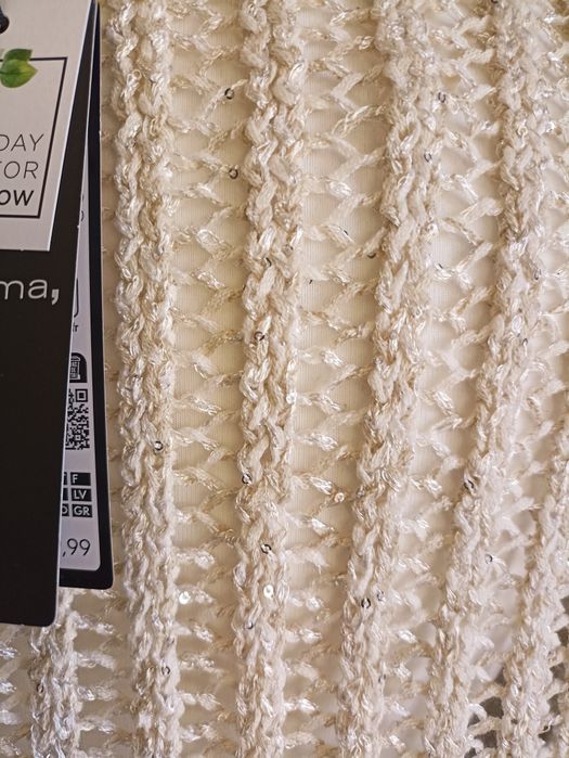 Sweterek ażurowy błyszczący roz.M/L/XL-over