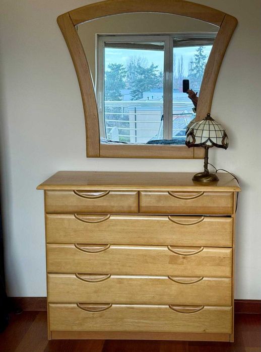 Komplet mebli sypialnianych olcha „Paola” – bardzo dobry stan