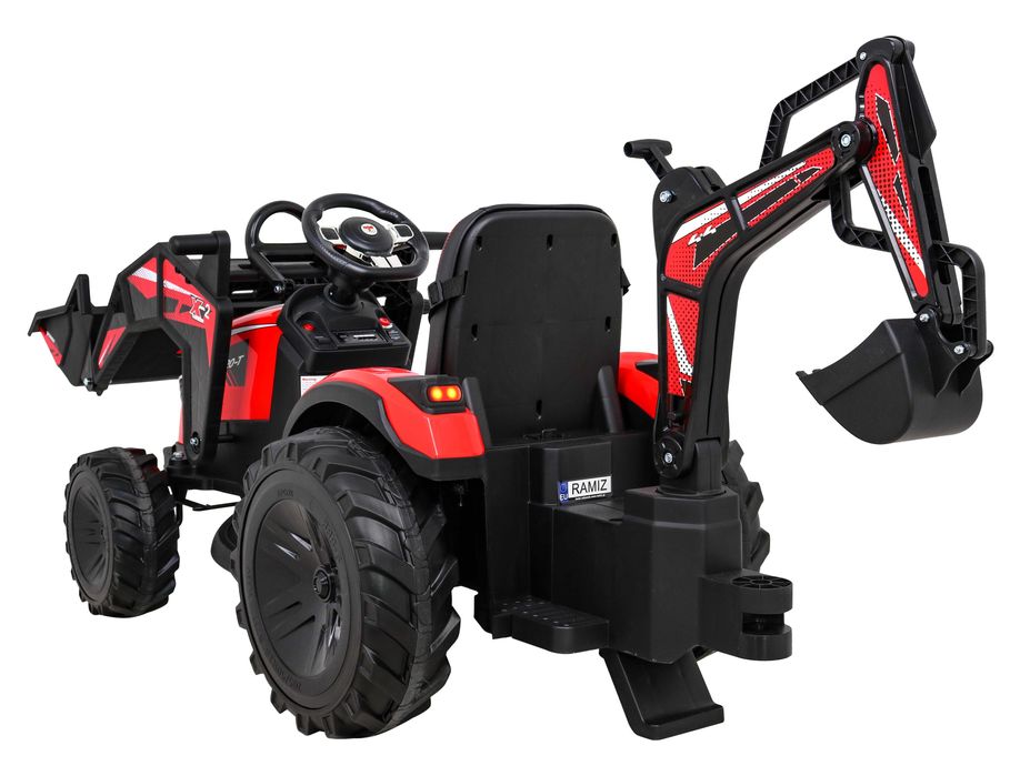 Pojazd Elektryczny dla Dzieci - Traktor Spychacz z Przyczepą 720-T