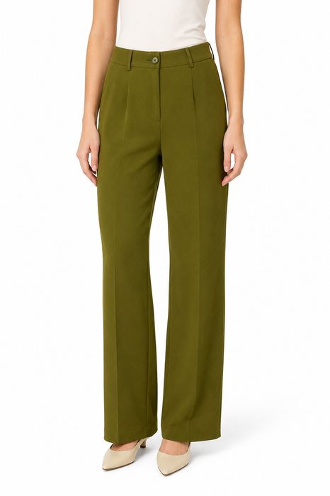 Spodnie OLIWKOWE High Waist S