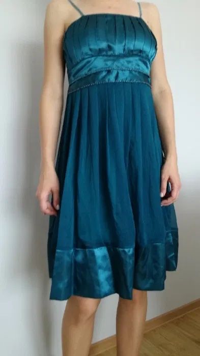 Sukienka 36 S, kolor turkus