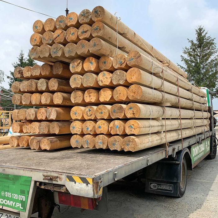 Bal drewniany toczony 160mm, bale na dom