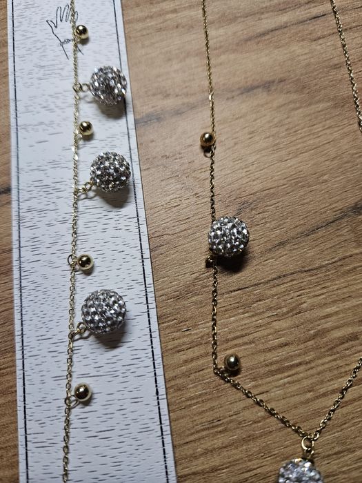 Komplet cyrkonowe kuleczki