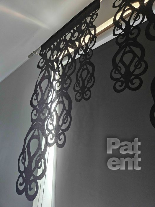 Firana panele ekranowe 60x100 cm żakardowe 2 sztuki na okno czarne