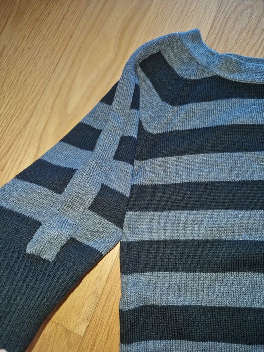 Camisola de malha M/L cinza e preta