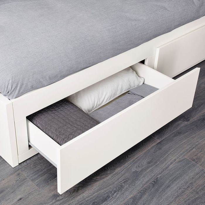 Cama individual 
Cama indiv/dupla c/2 gav/2 colchões, branco/Åfjäll fi