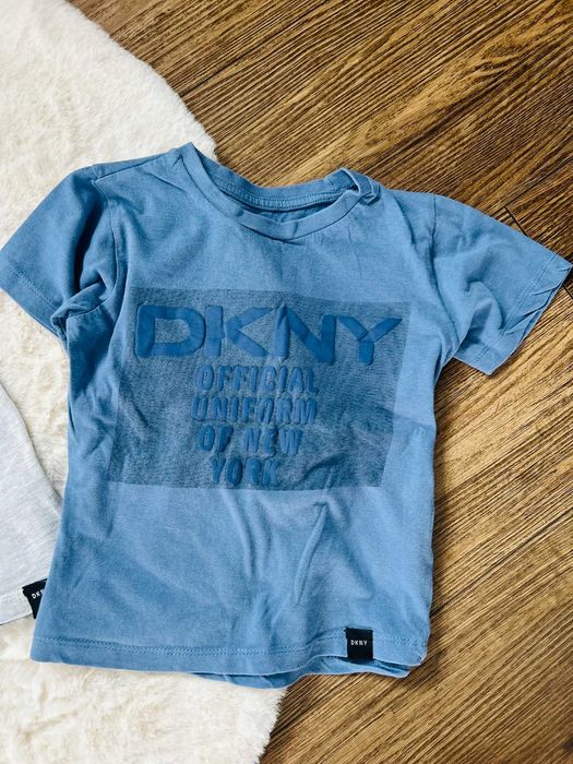 Komplet DKNY koszulki tshirt niebieskie 116 6 lat