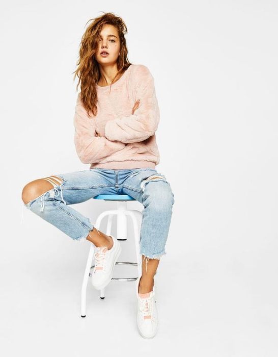 Плюшевый меховой свитер