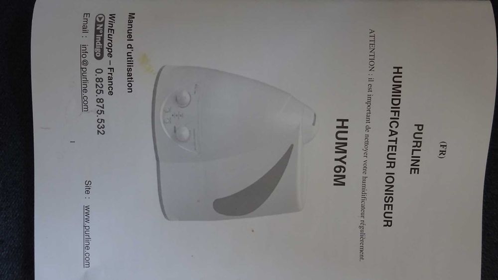 Nawilżacz ultradźwiękowy waporyzator  Pure Line Humidificateur HUMY 6M