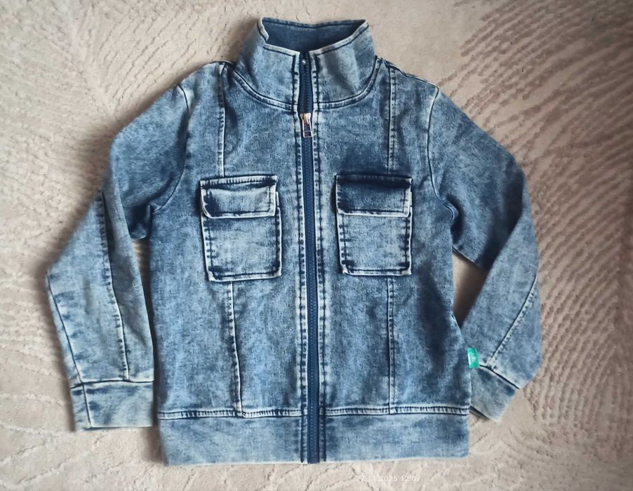Bluza z dresowki a'la jeansowa kids joy 122