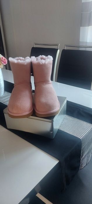 Śniegowce ugg 39 pudrowy róż