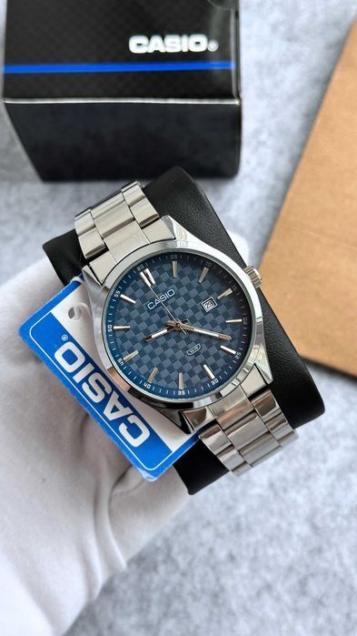 Годинник наручний Casio MTP-VD03B Silver/Blue | часы наручные мужские
