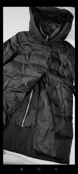Zara s czarna puchowa kurtka