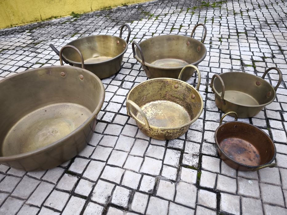 6 alguidares em Cobre