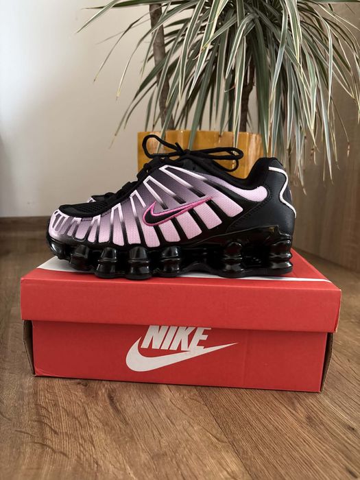 Buty Damskie Nike Shox TL  różowo czarne