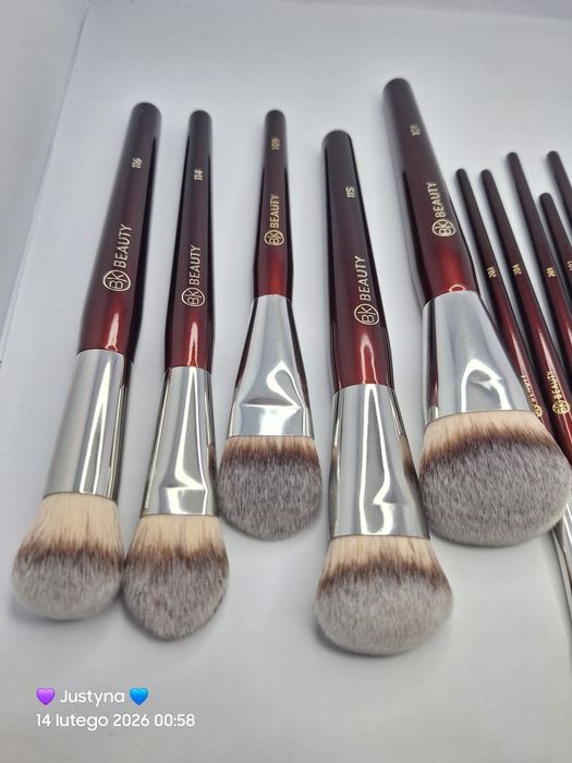 Duży zestaw 13 pędzli do makijażu twarzy i oczy BK BEAUTY
