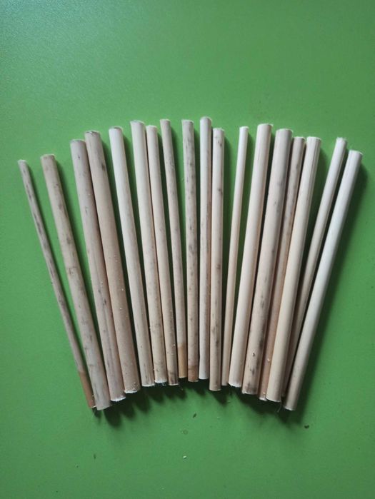 Заготовки трубочек с камыша. .